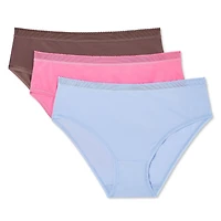George Women's Microfibre Hipsters 3-Pack, Sizes S-XL