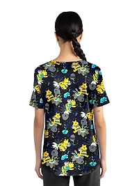 Blouse médicale imprimée Cute As Can Be de la collection Fashion Scrubstar pour femmes, à encolure en V, tailles XS–3XL