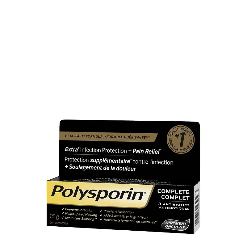 POLYSPORIN® COMPLET, Onguent antibiotique, 15 g 15g