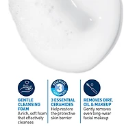 CeraVe Hydrating CREAM-TO-FOAM Cleanser. Face & Eye Makeup Remover with Hyaluronic Acid & 3 Essential Ceramides. Gentle face wash for men & women, removes dirt, excess oil. Normal to dry skin. Fragrance Free, 355ML, Rich, Cream to Foam Cleanser