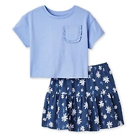 Ensemble 2 pièces avec jupe George pour petites filles