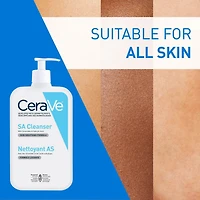 CeraVe Nettoyant SA, Gel Exfoliant à l'Acide Salicylique avec Vitamine D et Céramides pour Peau Rugueuse, 237 ml