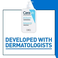 CeraVe SA Cleanser, Salicylic Acid Exfoliating Face Wash with Vitamin D and Ceramides for Rough Bumpy Skin, 237mL