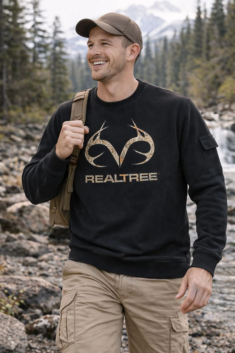 Men's Real Tree long sleeve graphic sweatshirt