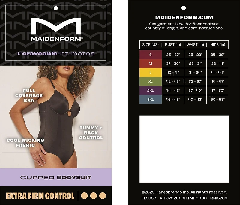 Maidenform Extra Firm Cupped Bodysuit