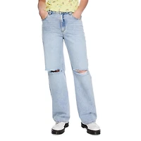 My Sister's Closet Girls' Bow Rivet Wide Leg Jean