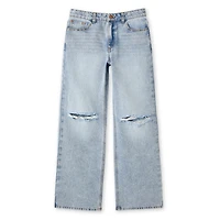 My Sister's Closet Girls' Bow Rivet Wide Leg Jean