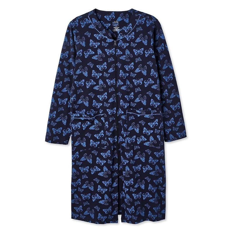 Robe de chambre zippée sur la longueur Iyla pour femmes