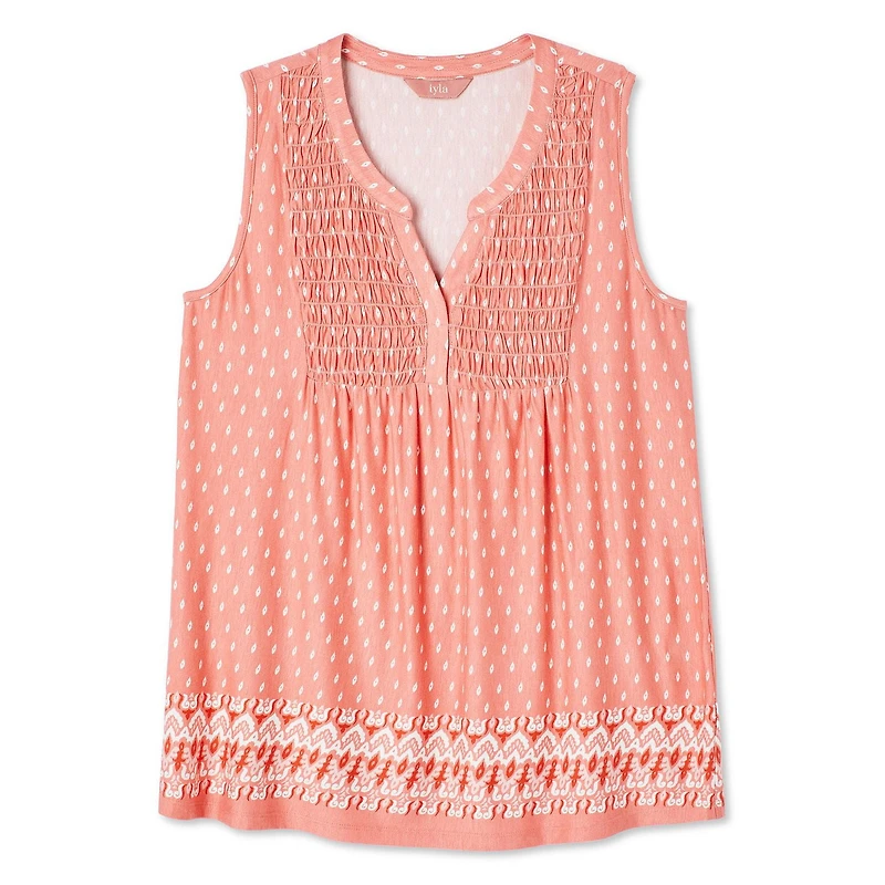 Iyla Women's Border Printed Top