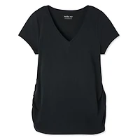 Paisley Sky Maternity Short Sleeve V-Neck Tee