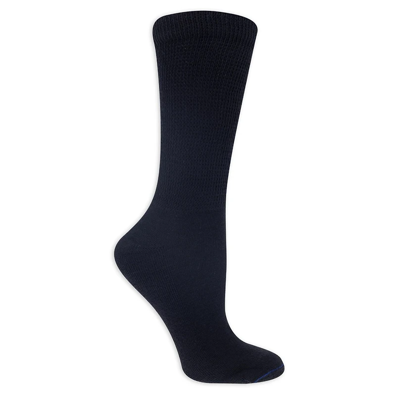 Dr. Scholl's Women's Cushioned Diabetic and Circulatory Crew Socks - 4 Pair Pack