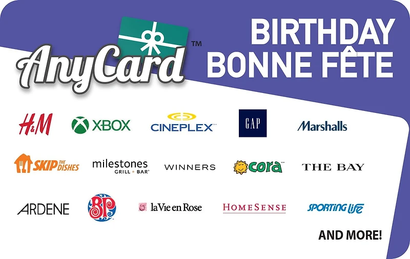 Canada Any Card Birthday $100 eGift Card (Email Delivery)