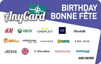 Canada Any Card Birthday $100 eGift Card (Email Delivery)