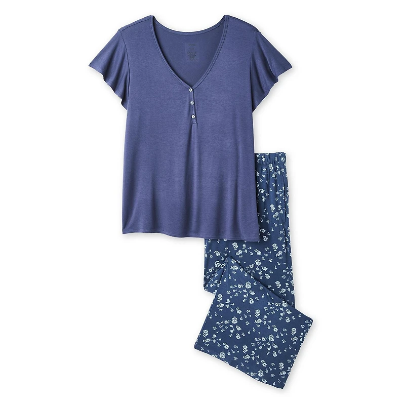 Pyjama 2 pièces avec capri George Plus pour femmes