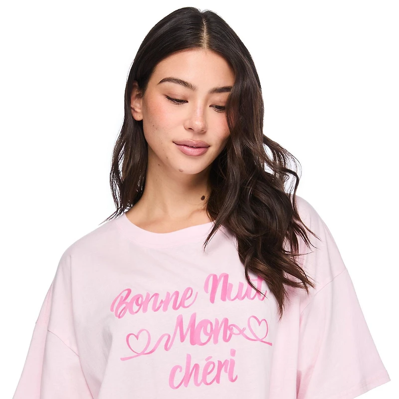 No Boundaries Women's Short-Sleeve Sleep T-Shirt