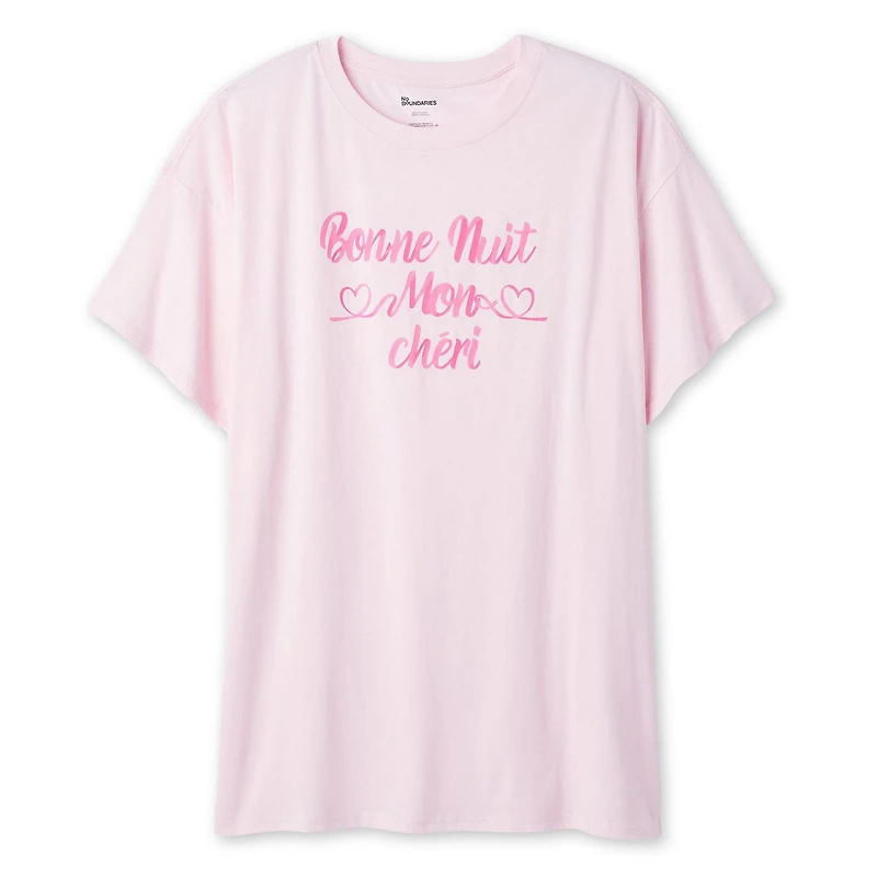 No Boundaries Women's Short-Sleeve Sleep T-Shirt