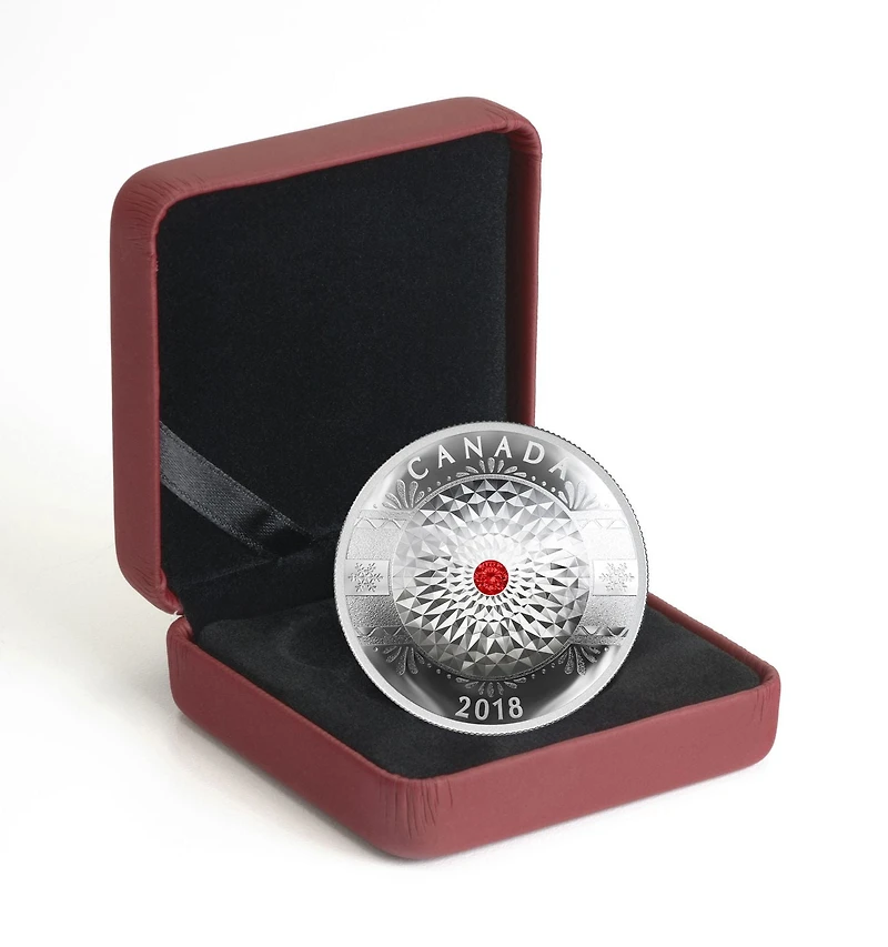 Pièce en argent pur avec cristal SwarovskiMD - Décoration traditionnelle des Fêtes