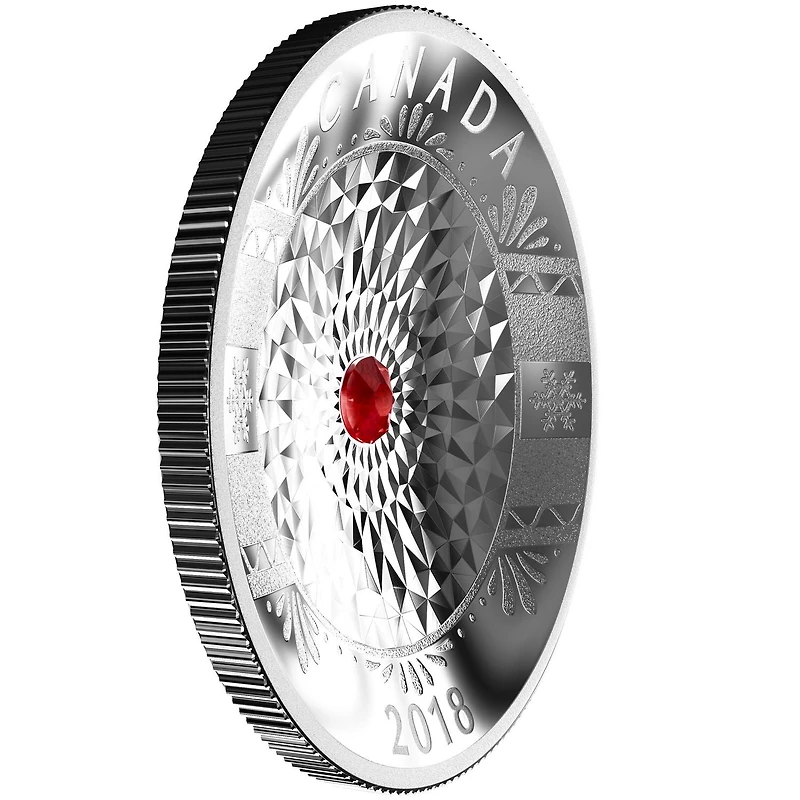 Pièce en argent pur avec cristal SwarovskiMD - Décoration traditionnelle des Fêtes