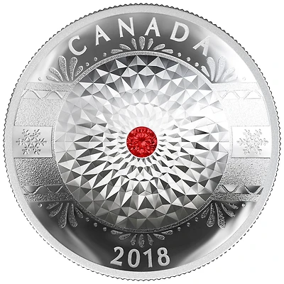 Pièce en argent pur avec cristal SwarovskiMD - Décoration traditionnelle des Fêtes