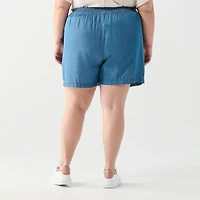 DV Pleated shorts with a shirred elastic waistband
