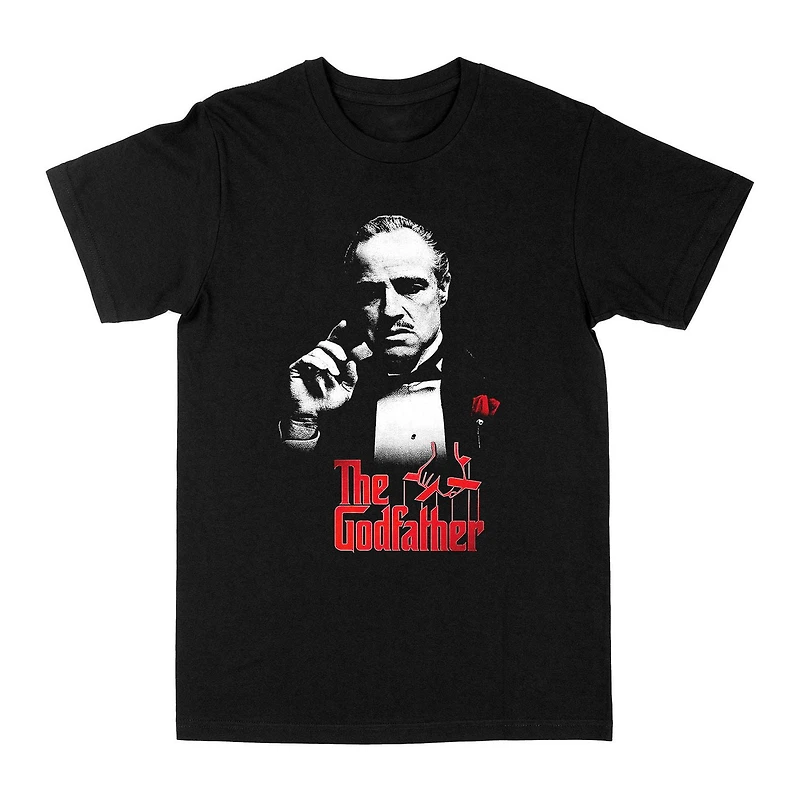 The Godfather Red Logo Short Sleeve Black T-Shirt Tee