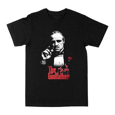 The Godfather Red Logo Short Sleeve Black T-Shirt Tee