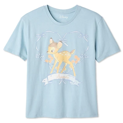 T-shirt à imprimé graphique Bambi Disney pour femmes