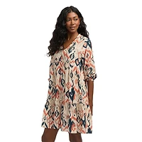Mexx Women’s Printed V-Neck Puff Sleeve Dress