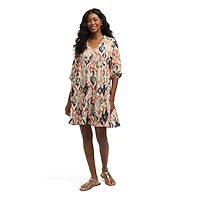 Mexx Women’s Printed V-Neck Puff Sleeve Dress