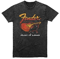 Fender Play It Loud Mineral Wash Black Short Sleeve T-shirt Tee