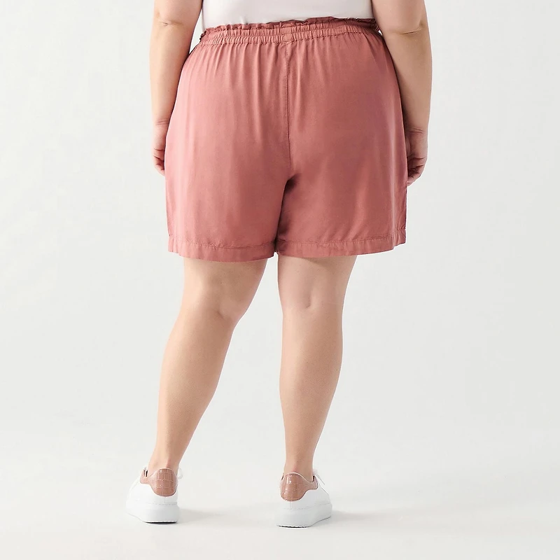 DV Pleated shorts with a shirred elastic waistband