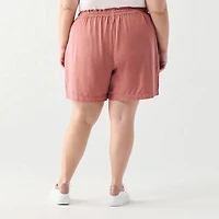 DV Pleated shorts with a shirred elastic waistband