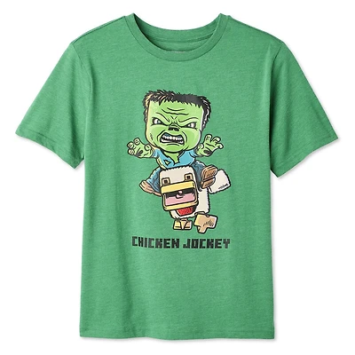 Minecraft Boys' Chicken Jockey Graphic T-Shirt