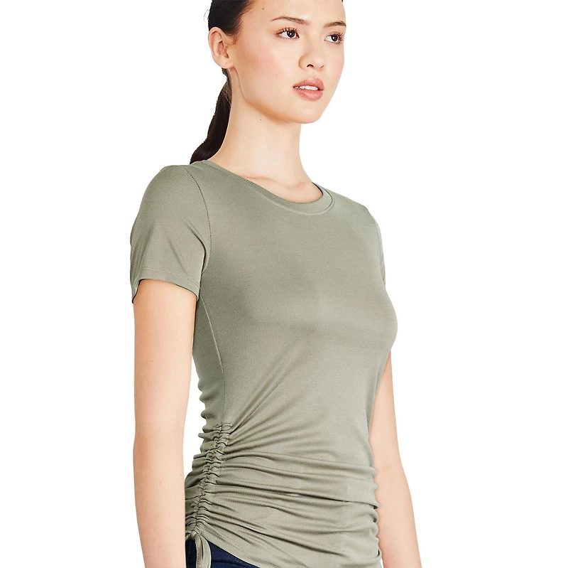 T-shirt ruché sur les côtés George pour femmes