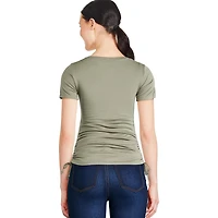 T-shirt ruché sur les côtés George pour femmes