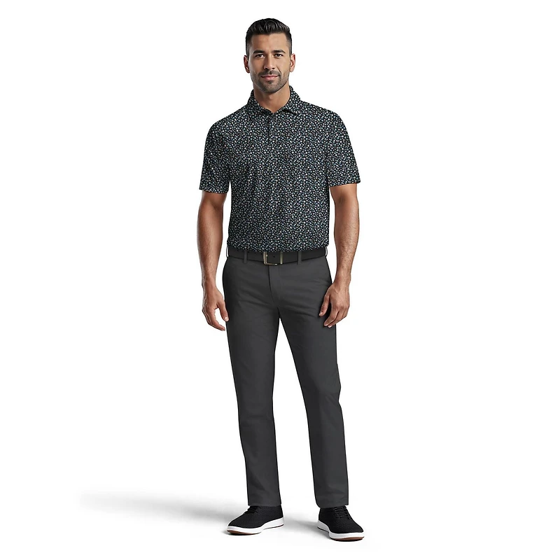 Ben Hogan Performance Men's Confetti Print Short Sleeve Golf Polo Shirt