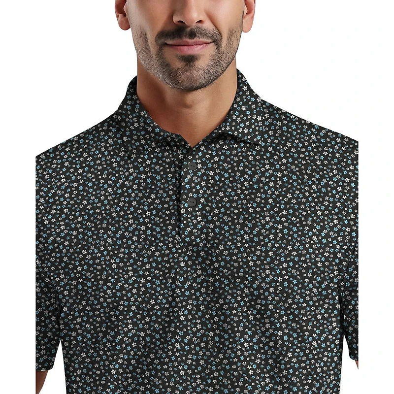 Ben Hogan Performance Men's Confetti Print Short Sleeve Golf Polo Shirt