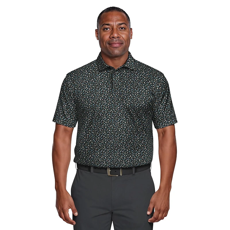 Ben Hogan Performance Men's Confetti Print Short Sleeve Golf Polo Shirt