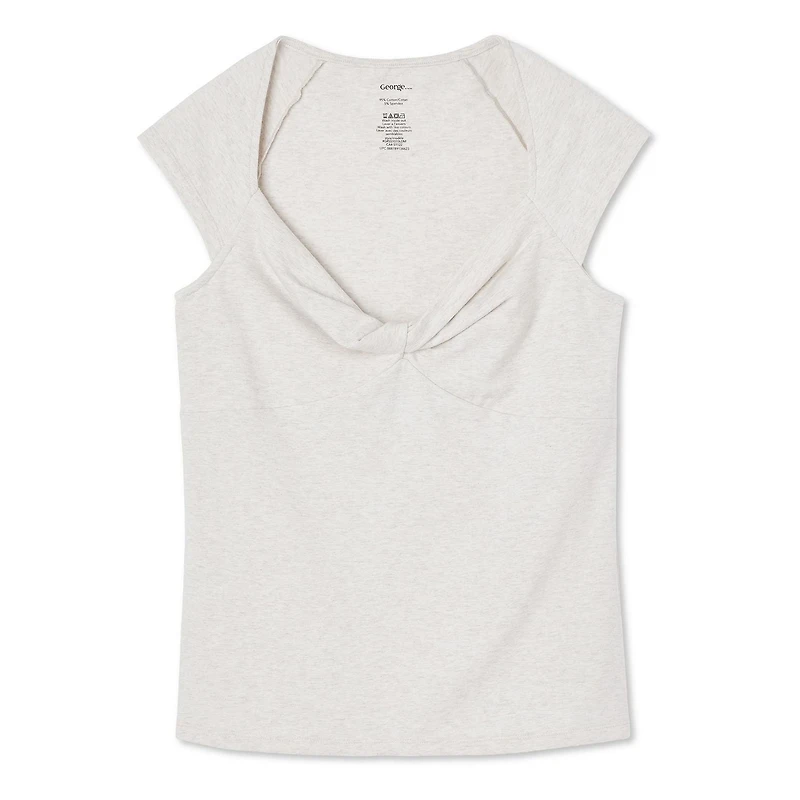 George Women's Knotted Front Top, Sizes XS-XXL