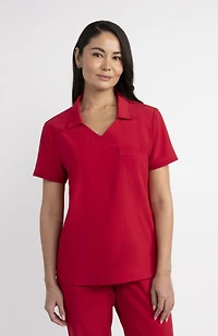 Scrubstar Fashion Collection Women’s Collared V-Neck Scrub Top, Sizes XS–3XL