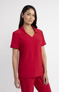 Scrubstar Fashion Collection Women’s Collared V-Neck Scrub Top, Sizes XS–3XL