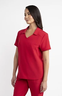 Scrubstar Fashion Collection Women’s Collared V-Neck Scrub Top, Sizes XS–3XL