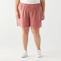 DV Pleated shorts with a shirred elastic waistband