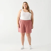 DV Pleated shorts with a shirred elastic waistband