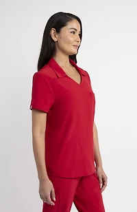 Scrubstar Fashion Collection Women’s Collared V-Neck Scrub Top, Sizes XS–3XL