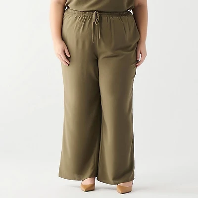DV Wide leg pant with drawstring waistband