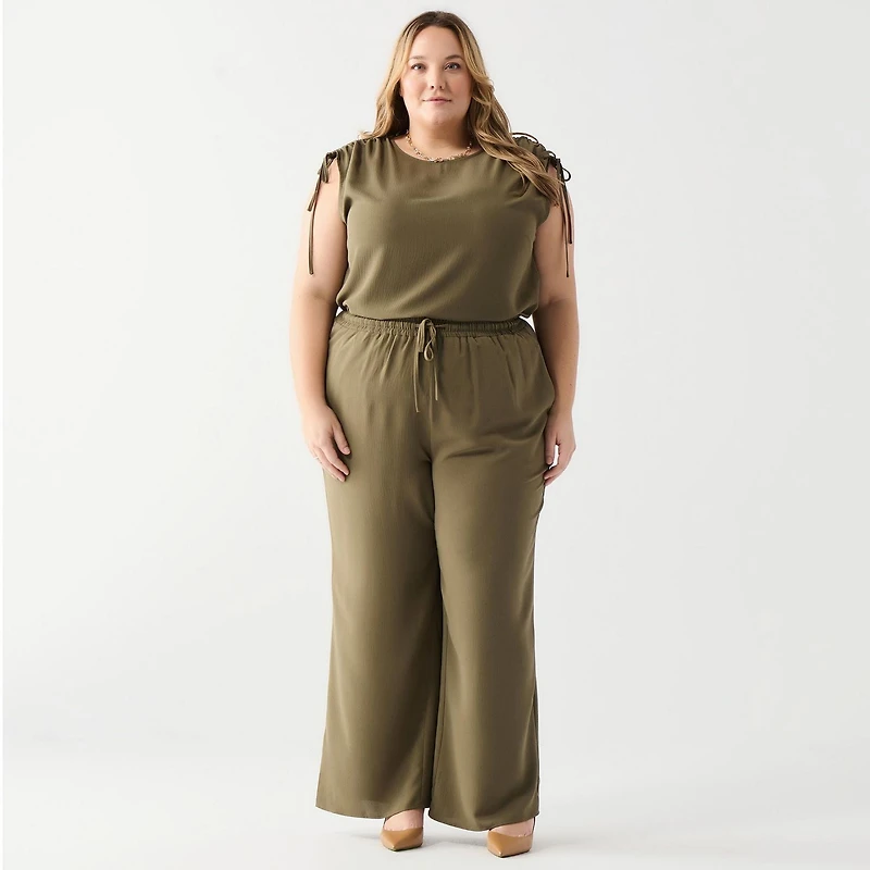 DV Wide leg pant with drawstring waistband