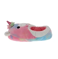 Pantoufles en peluche Squishmallows pour filles avec licorne.