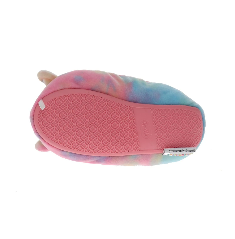 Girls unicorn Squishmallows plush slippers.