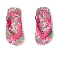 Time and Tru Toddler Girls' Floral Flip Flops